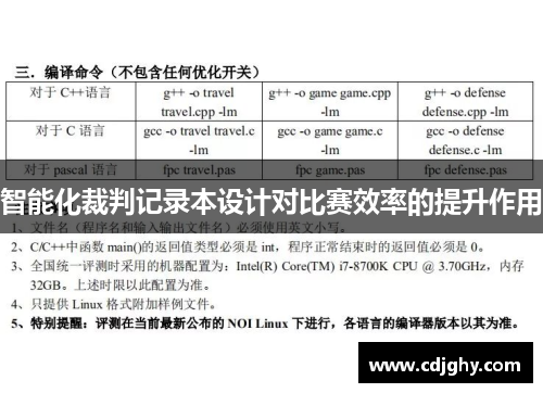 智能化裁判记录本设计对比赛效率的提升作用